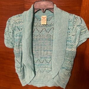 Faded Glory turquoise shrug sweater, small